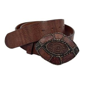 Fabio Corti | Vintage Brown Leather Belt Large